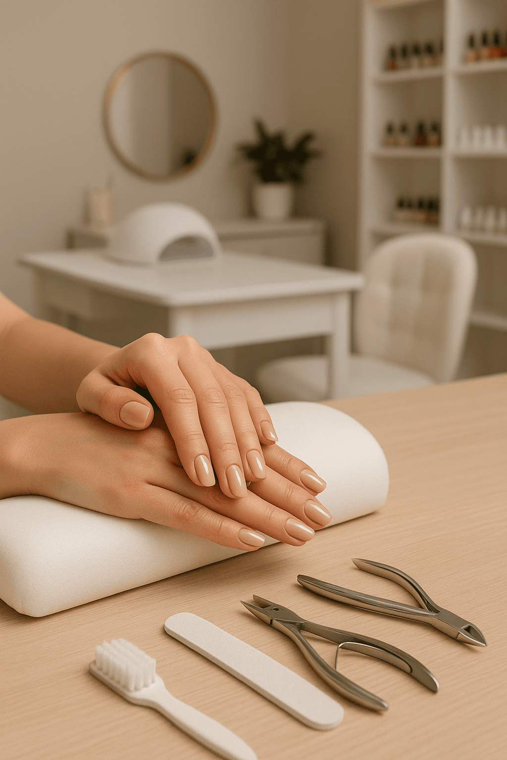 Nail technician station