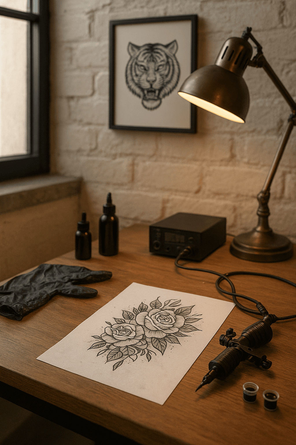 Tattoo studio workspace